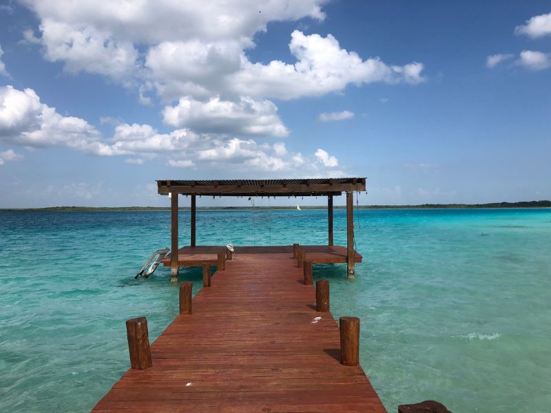 Bacalar lagoon dock Bacalar lagoon dock