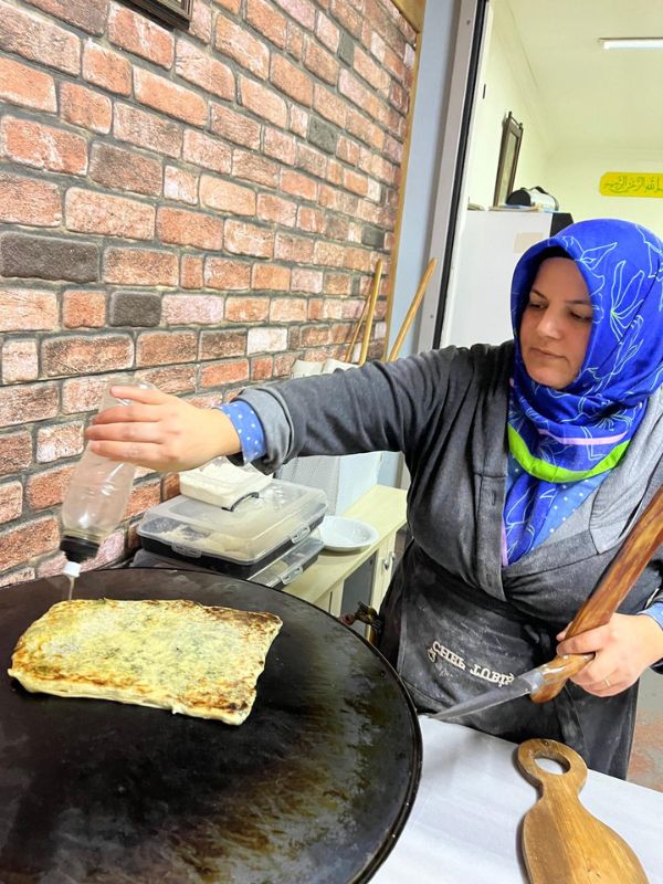 Cooking and adding olive oil