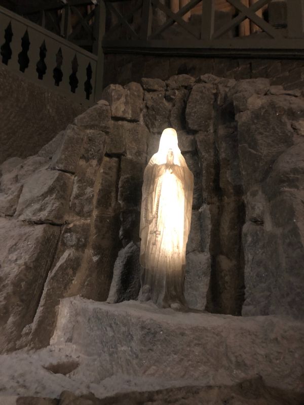 3 Mother Mary carved out of rock salt