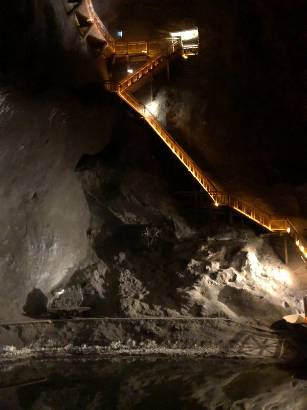 4 Just some of the 40 flights of stairs down into the salt mine