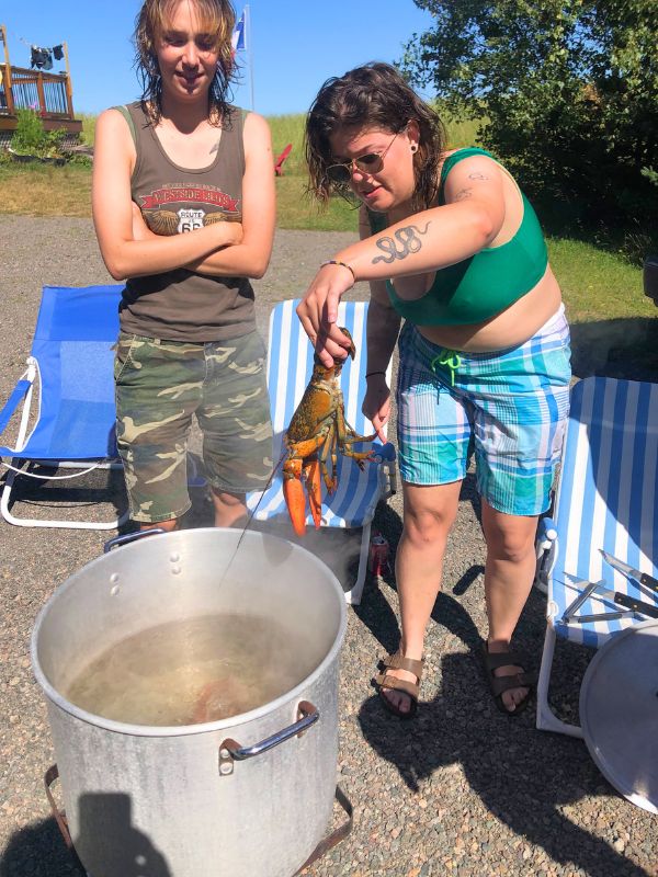2:05 - Drop sleeping lobster into boiling sea water