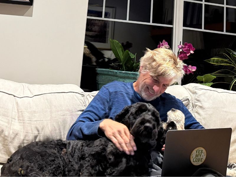 Dog-sitting for friends makes writing more interesting