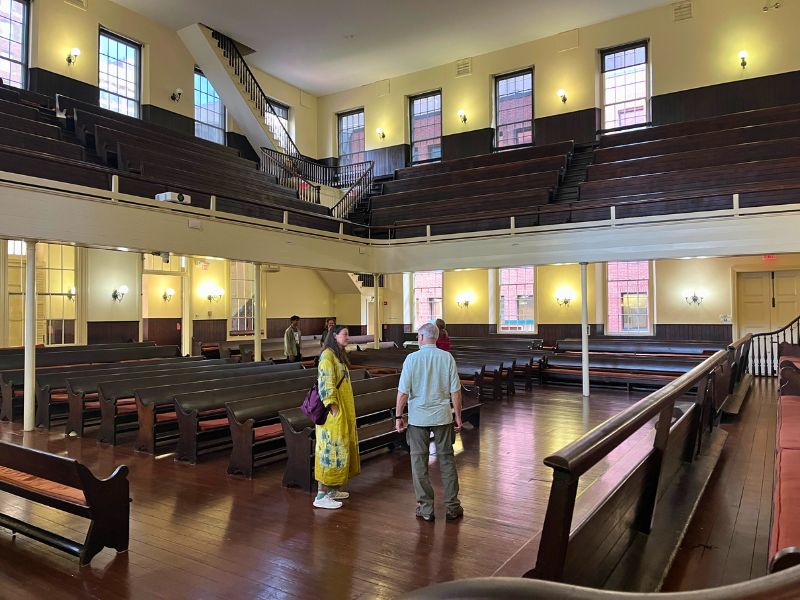 I did visit the historic (1803) Arch Street Quaker Meeting House, but we chose to worship at this much newer (1856) Race Street Meeting House 