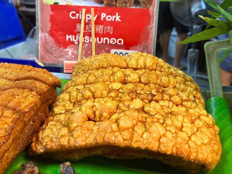 Crispy pork rinds (chicharon) make a happy Ricky...