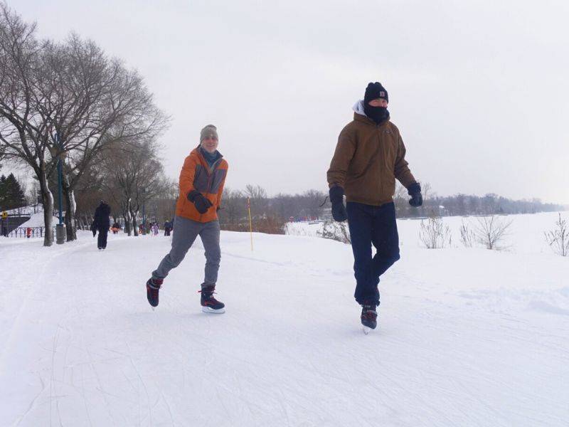 3km ice-skating trail in Magog