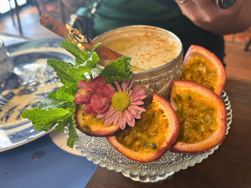 Fancy drinks - passionfruit and cinnamon stick