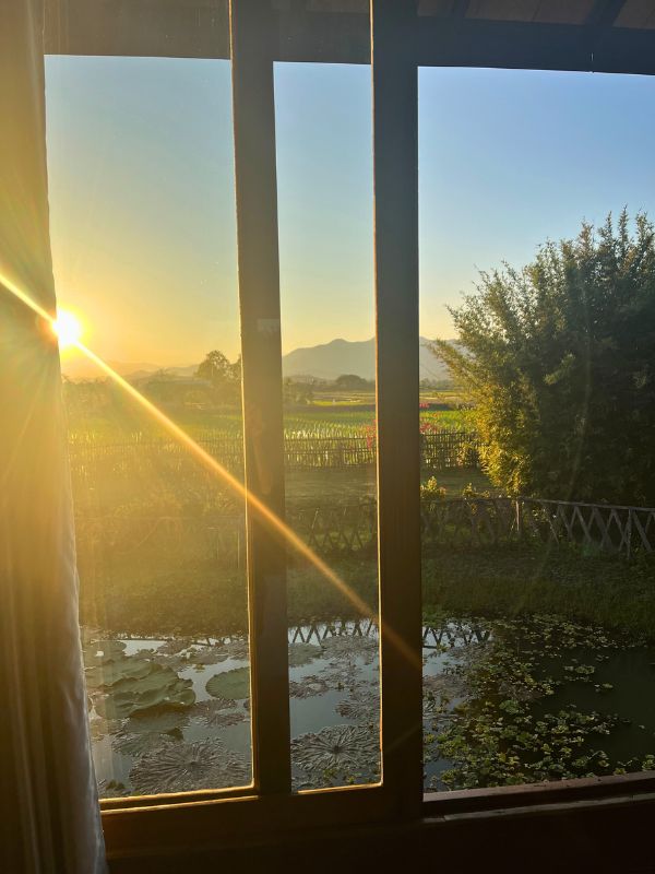 Sunrise in the Suan Sati shala