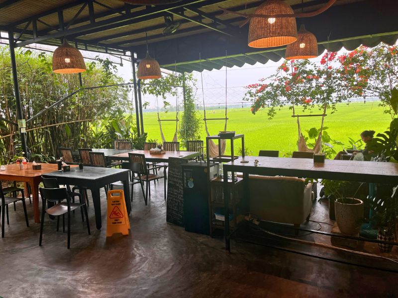 Quiet morning in the lounge of The Hub coworking space