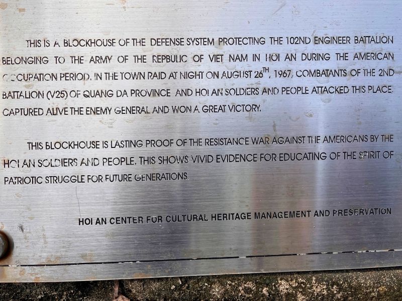 Blockhouse plaque