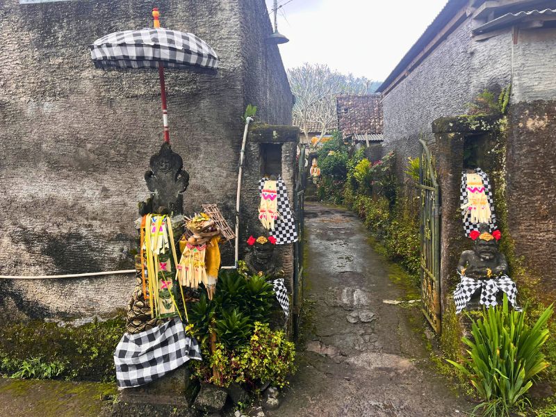 Outside our exclusive paradise walls, a densely alive hillside town...