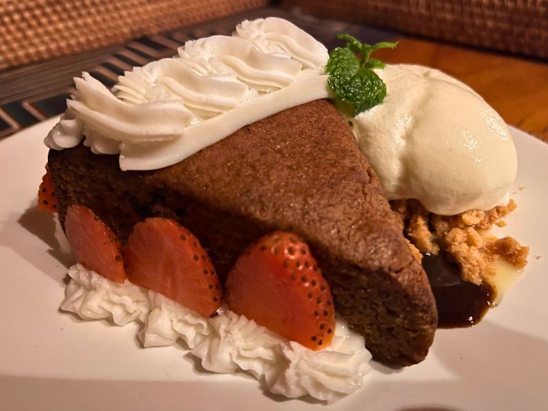 white lotus dessert in Sanur, Bali