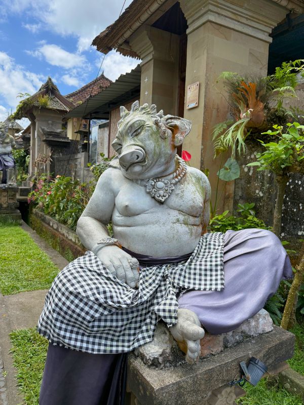 Good luck god warding away evil spirits from traditional village