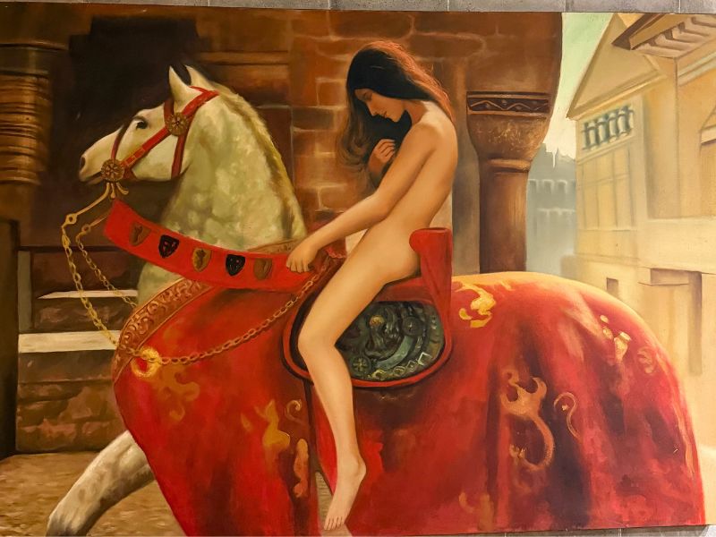 Art in the women's changing room