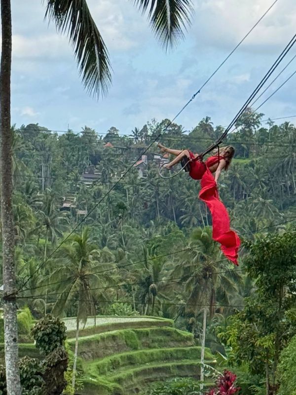 Bali swing over the rice paddies - they provide the Instagram-worthy dress