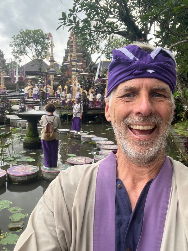 At the really built-for-tourists temple they dress us up :)