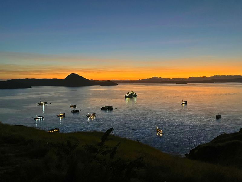 Each night we moored in a different bay