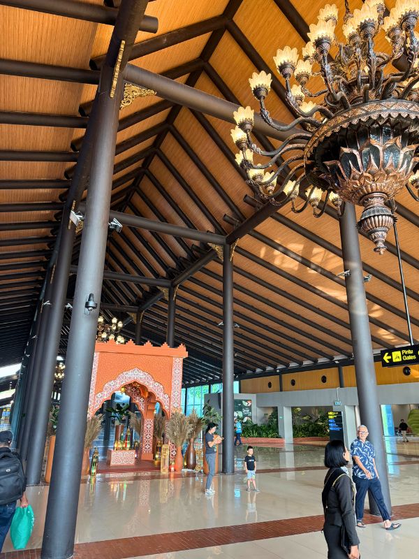 Jakarta airport outside the lounge