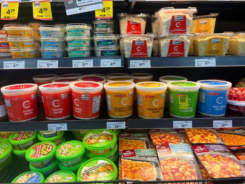 The finest kinds of macaroni and potato salads