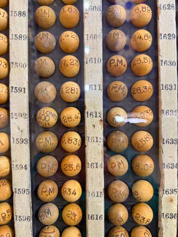 We could have watched the live drawing (not with these historic balls) at 5pm